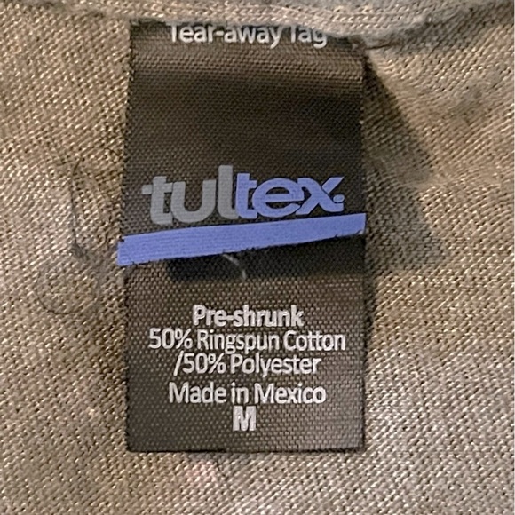 Tultex Green and Cream Short Sleeve Tee with Tiger Graphic - Picture 5 of 5